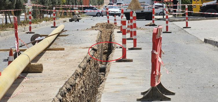 Doğalgaz boru hattındaki çalışmalar sırasında el yapımı patlayıcı bulundu